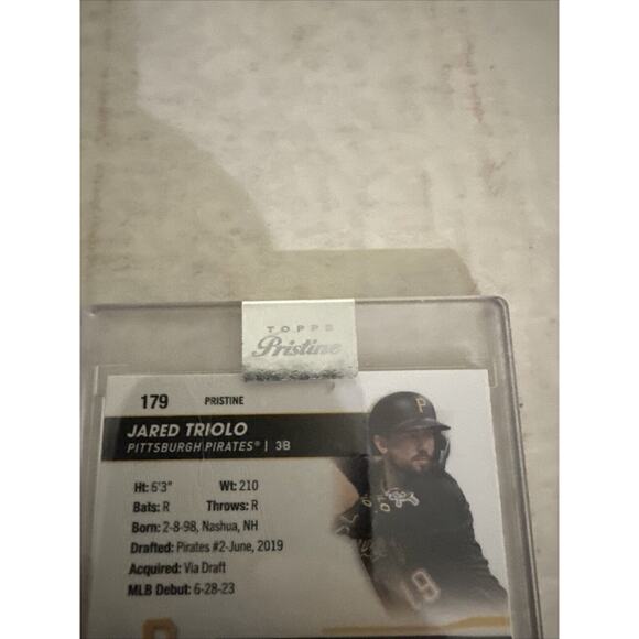 2024 Topps Pristine Jared Triolo RC #179 Gold Refractor /50 PIRATES Encased - Picture 5 of 7